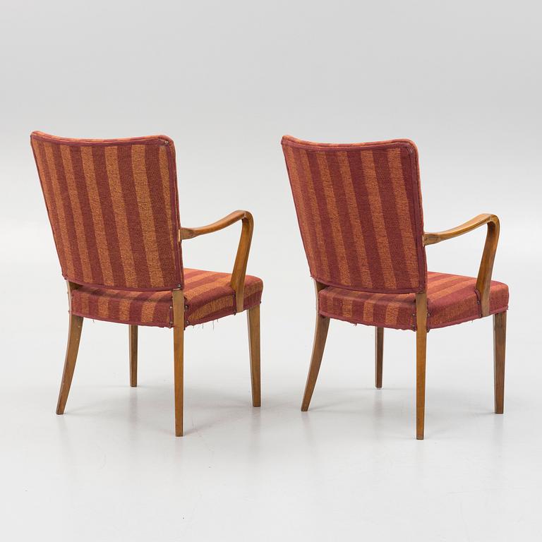 Six armchairs, Aski A.B Svenska kontorsmöbelindustrier, mid 20th century.