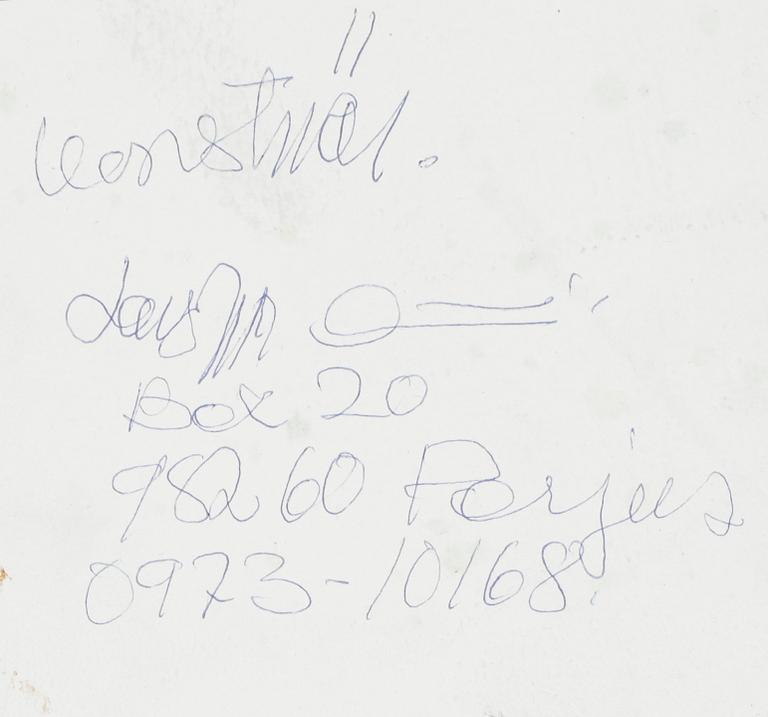 LARS J:SON NUTTI, olja på pannå. Sign a tergo.