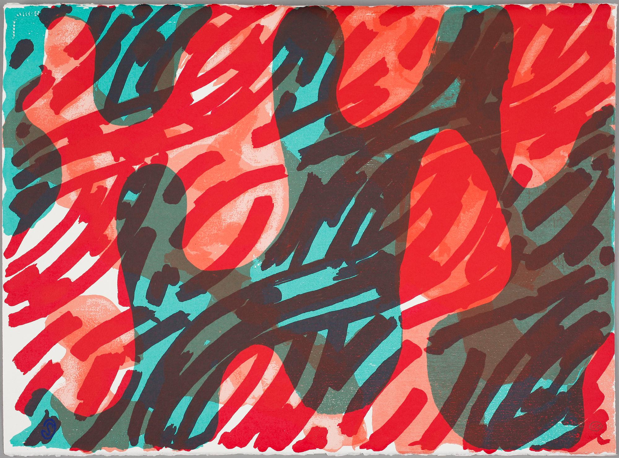 LENNART RODHE, serigrafi, monogramsign.