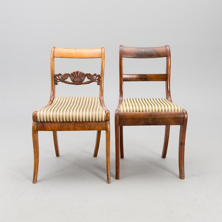 A set of ten mid-19th century side chairs.