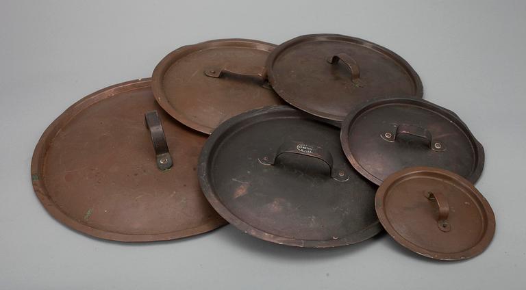 KOPPARFÖREMÅL, 10 delar. 1800-tal.