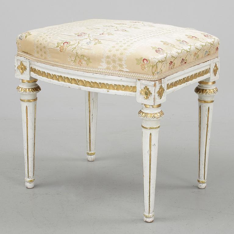 TABURETT, gustaviansk, Carl Johan Wadström (1758-1816), stolmakare i Stockholm.