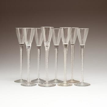 SNAPSGLAS, 8 st, glas. 1900-tal.