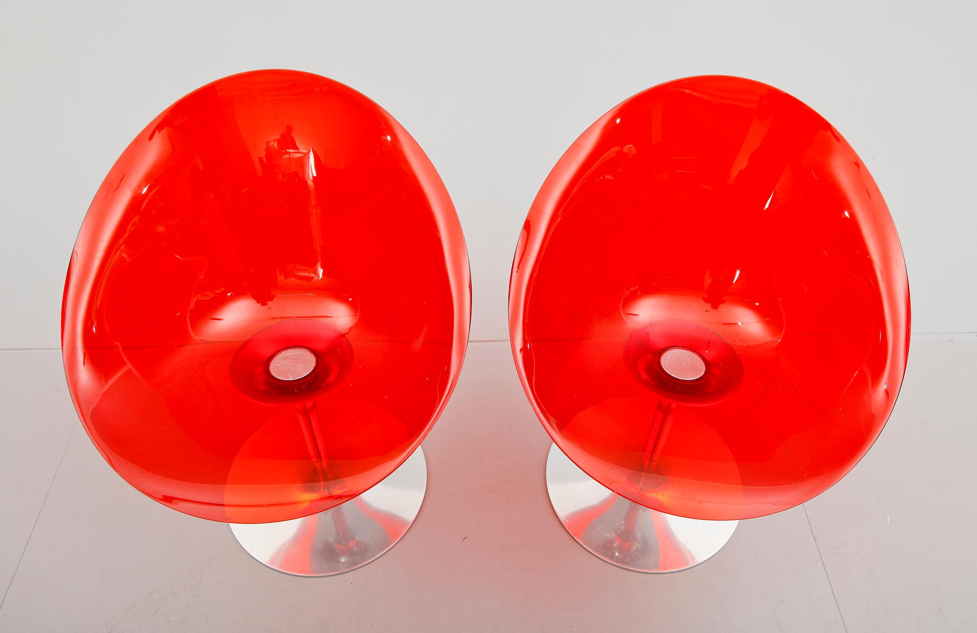 STOLAR, 1 par, "Eros", Philippe Starck för Kartell, Italien, 1900-/2000-tal.