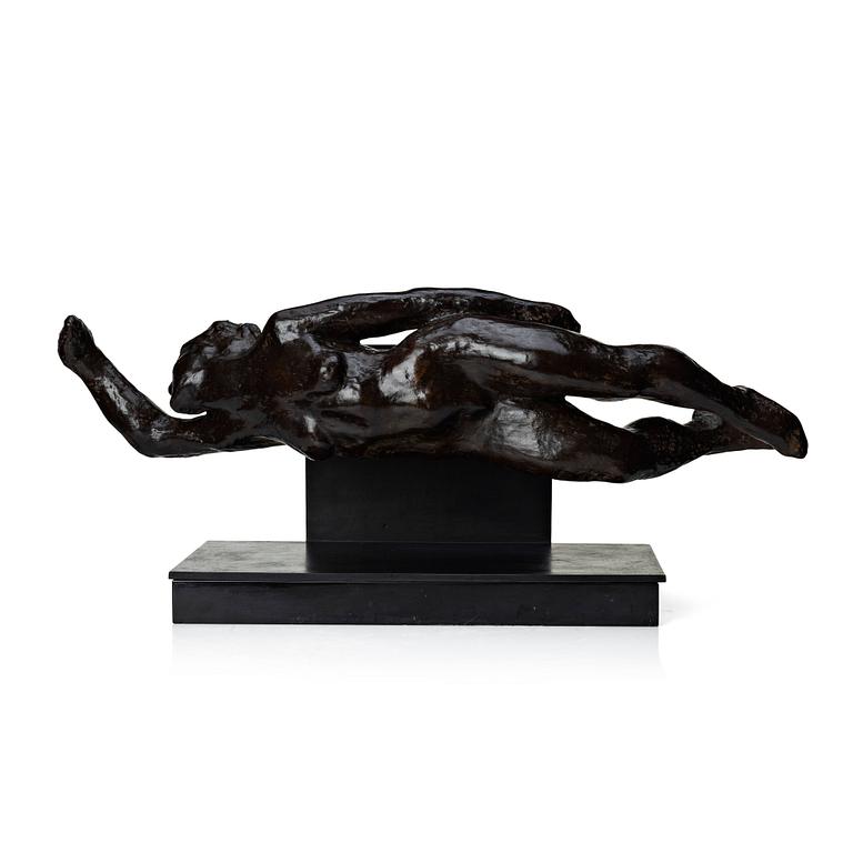 Gudmar Olovson, sculpture. Signed. Numbered. Foundry mark. Bronze, total height 29 cm, length 75 cm.