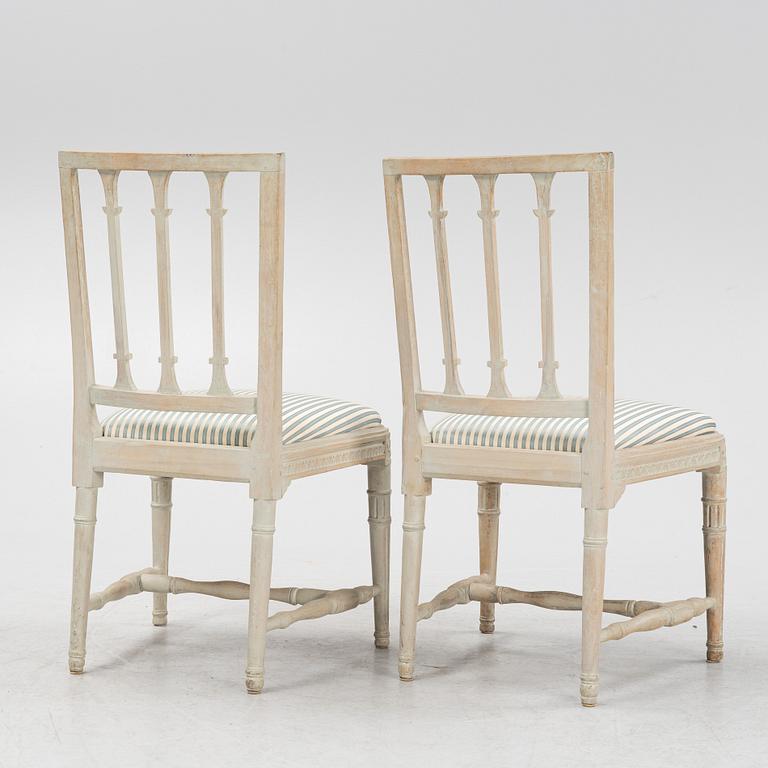 A pair of late Gustavian chairs by Erik Öhmark (master 1777-1813).