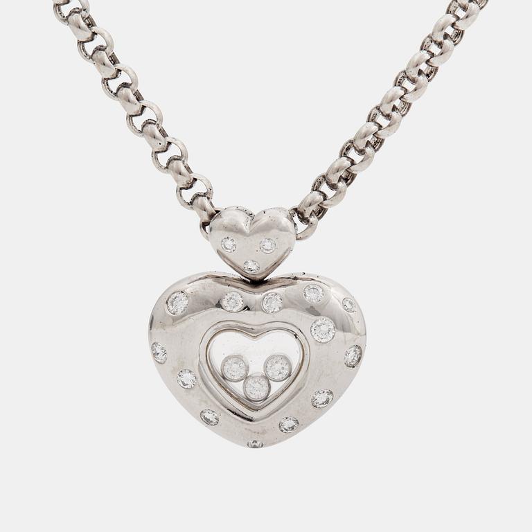 A Chopard "Happy diamonds" brilliant cut diamond pendant.