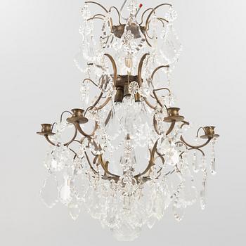 A Rococo style chandelier, first half of the 20th century.