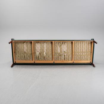 Hans Olsen, a green leather sofa, Denmark, 1960's.