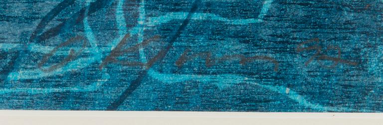 OUTI KIRVES, wood cut, signed and dated -97, numbered 18/20.
