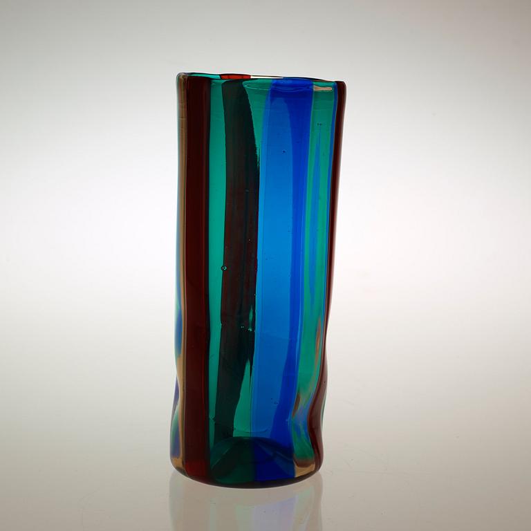 A Fulvio Bianconi vase 'A spicchi', Venini Murano Italy.