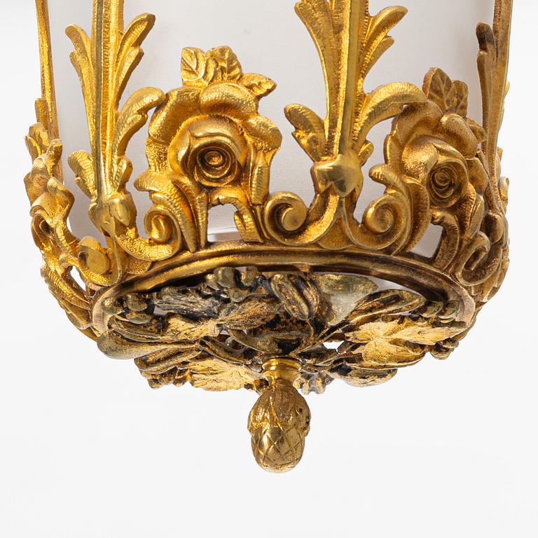 A Rococo style ceiling lamp, second half of the 20th Century.
