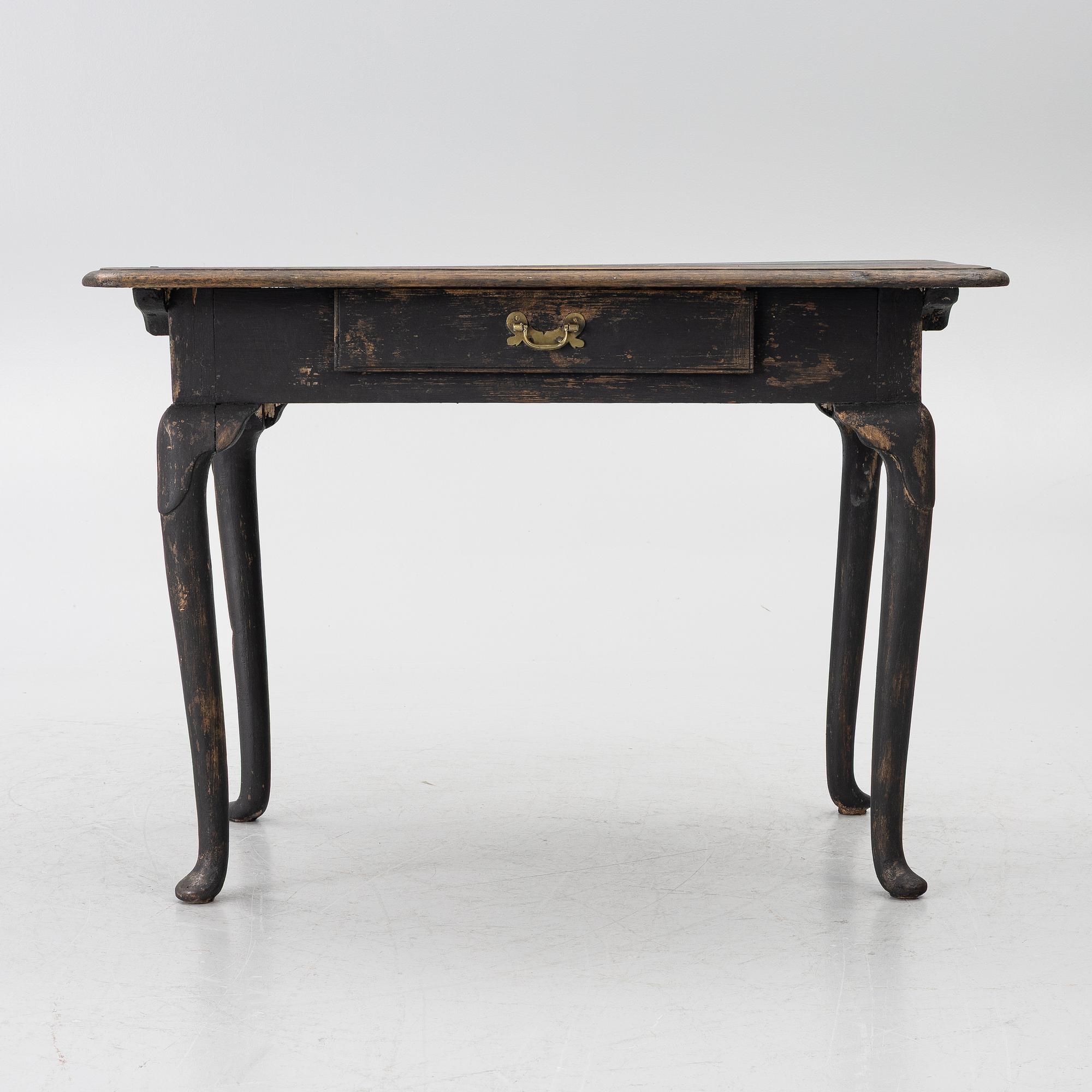 A Swedish late baroque desk, mid 18th century.