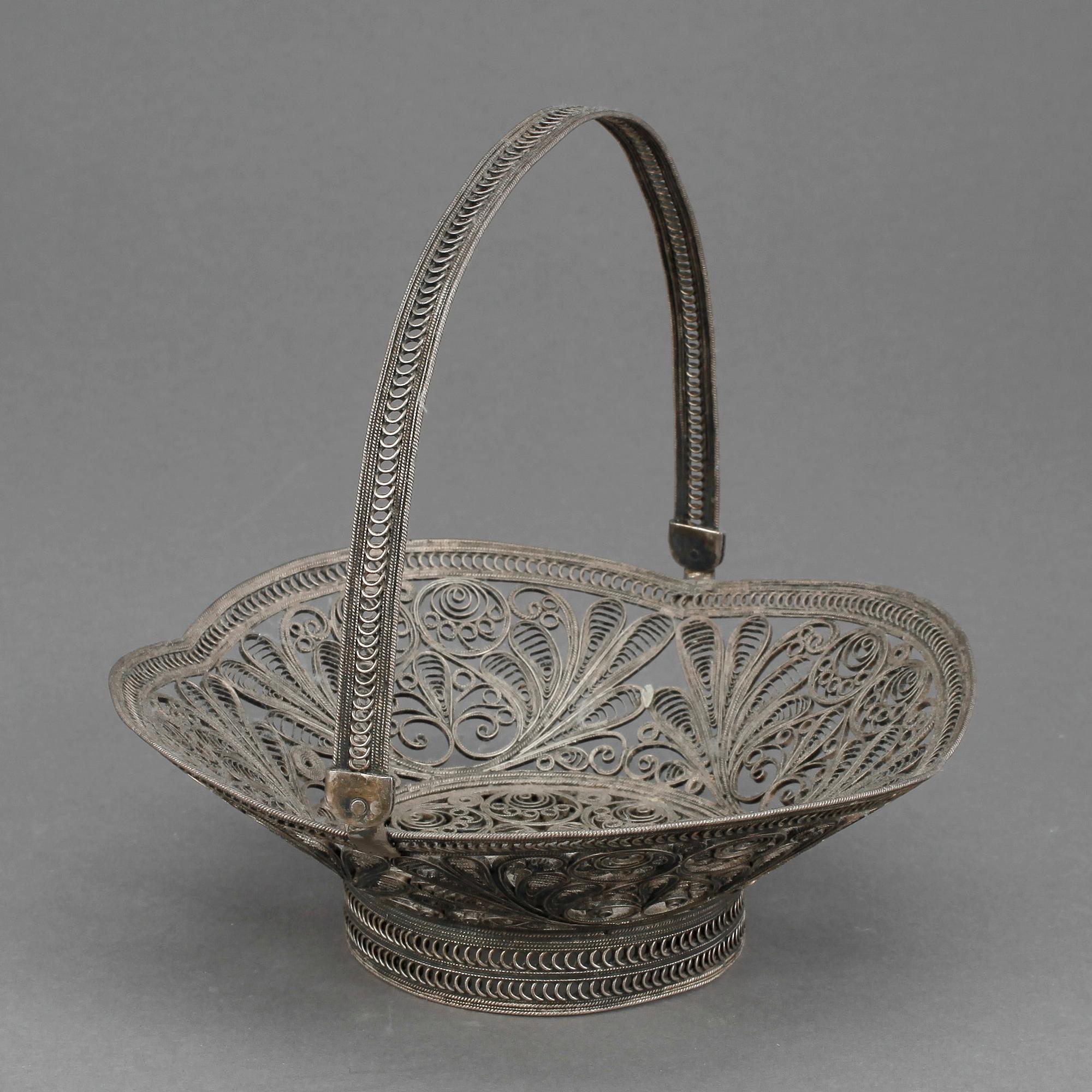 KONFEKTSKÅL, silver, 1800/1900-tal.