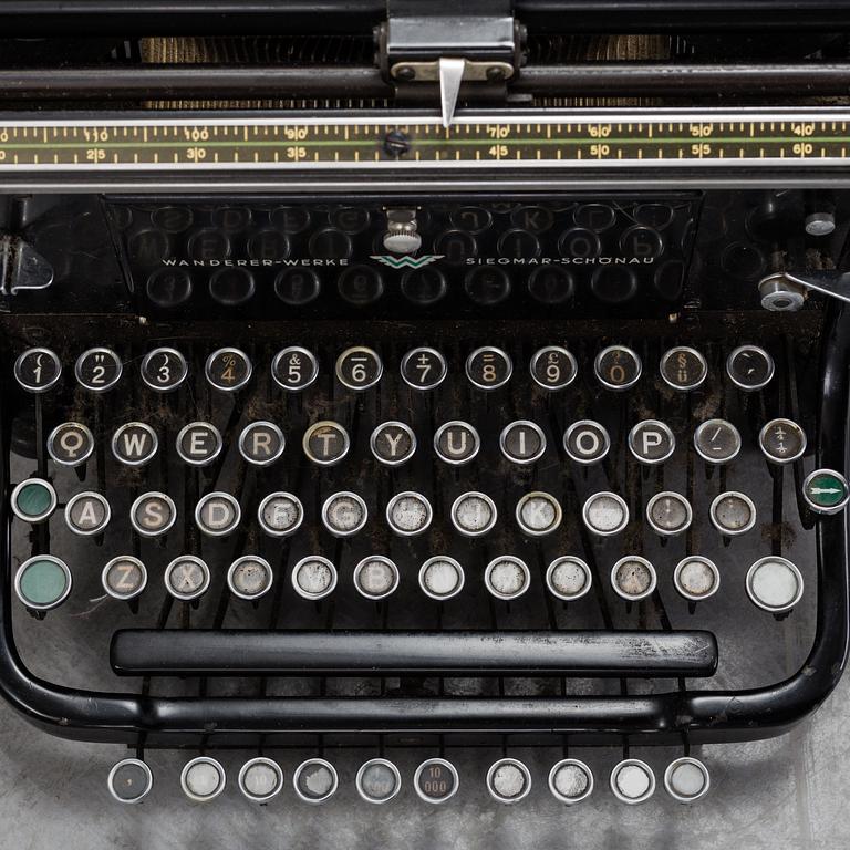 A first half of the 20th century Continental typewriter, Wanderer-Werke Siegmar-Schönau.