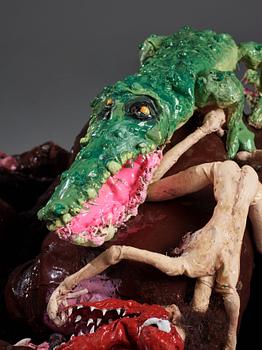 Nathalie Djurberg & Hans Berg, "Hippos and Crocodiles" från "I am a Wild Animal".