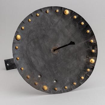 A 20th century painted metal sun dia, signed SLl.