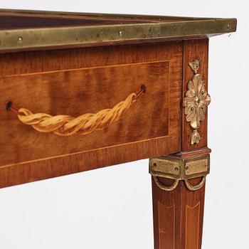 A Gustavian marquetry and gilt brass-mounted table by G. Iwersson (master in Stockholm 1778-1813).