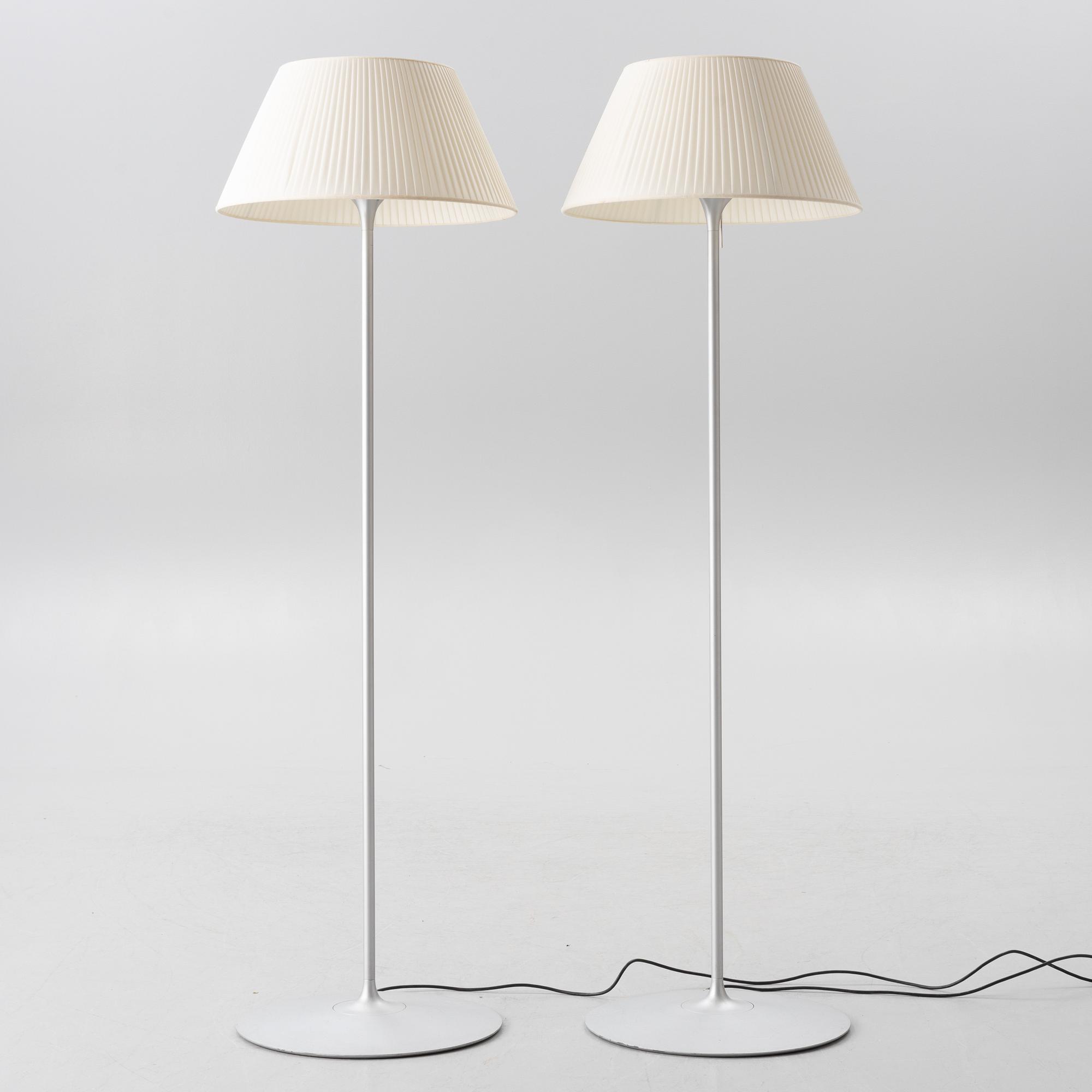 Philippe Starck, a pair of 'Romeo Soft' floor lamps, Flos, Italy.