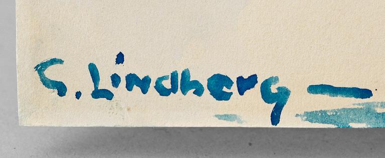 STIG LINDBERG, tillskriven, akvarell, sign.