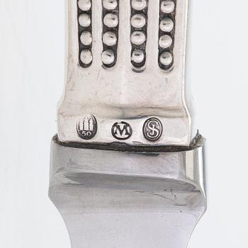 Jens Quistgaard, bestickservis, 35 dlr, silver, "Champagne",  Danmark 1950-52.