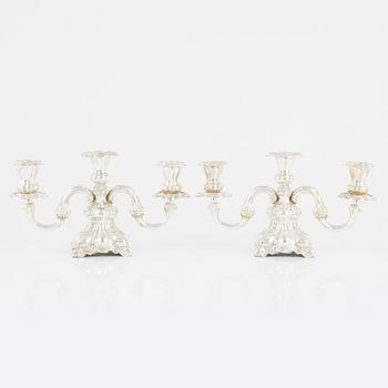 A pair of Baroque style candelabras, early 20th Century.