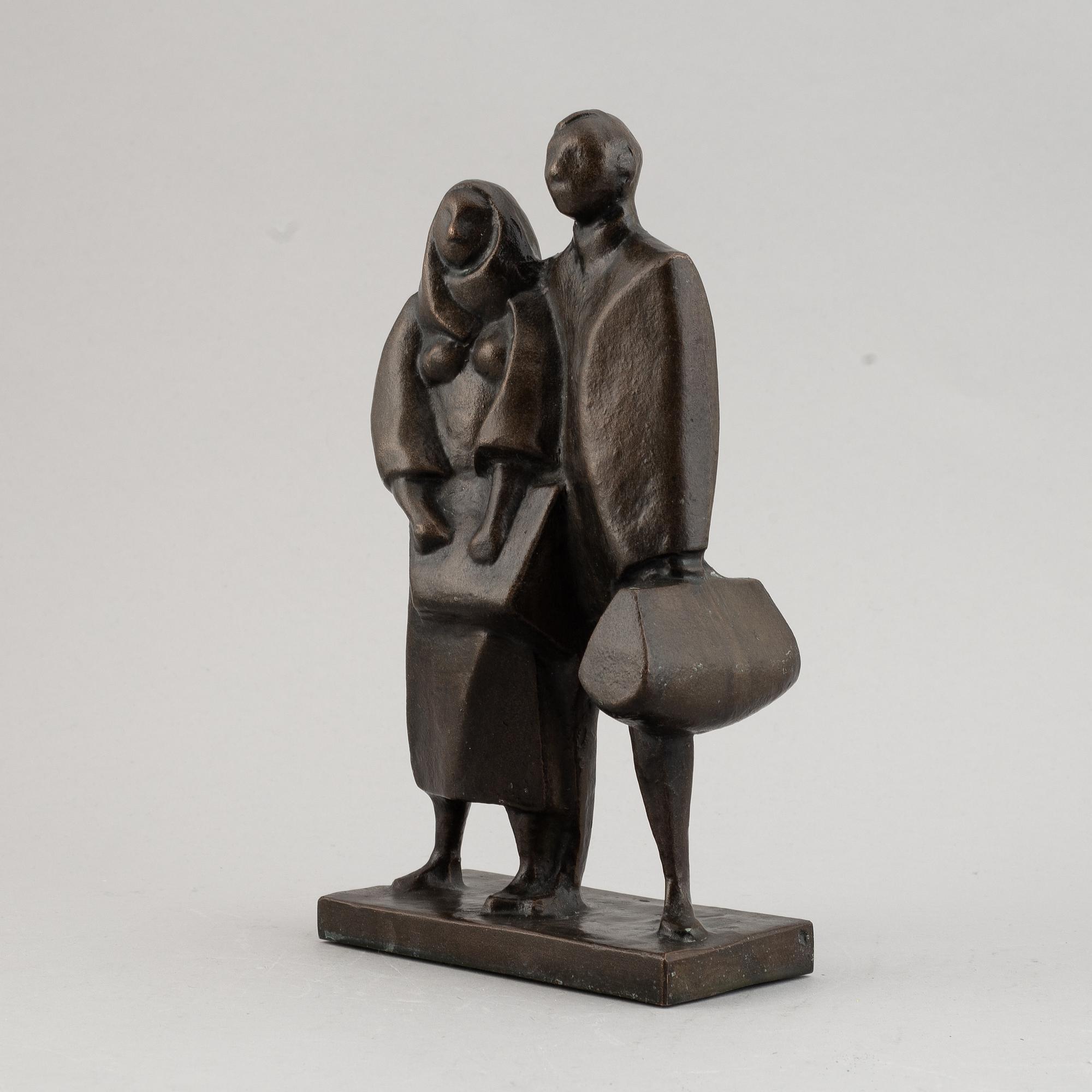 Eric Elfwén, a bronze skulpture, signed EE.