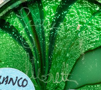 FRANCO MORETTI vaser 2 st signerade Murano Italien, glas 1900-talets mitt/andra hälft.