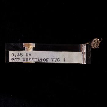 DIAMANT, briljantslipad 0,48 ct F-G (Top Wesselton) / VVS1.