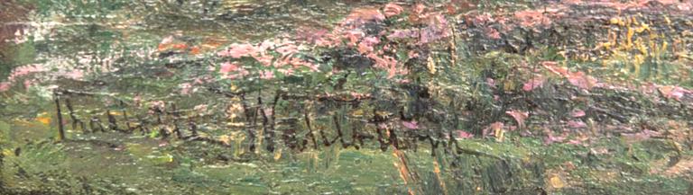 Charlotte Wahlström, oil on canvas, signed.
