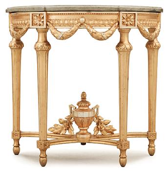 651. A Gustavian late 18th century console table.