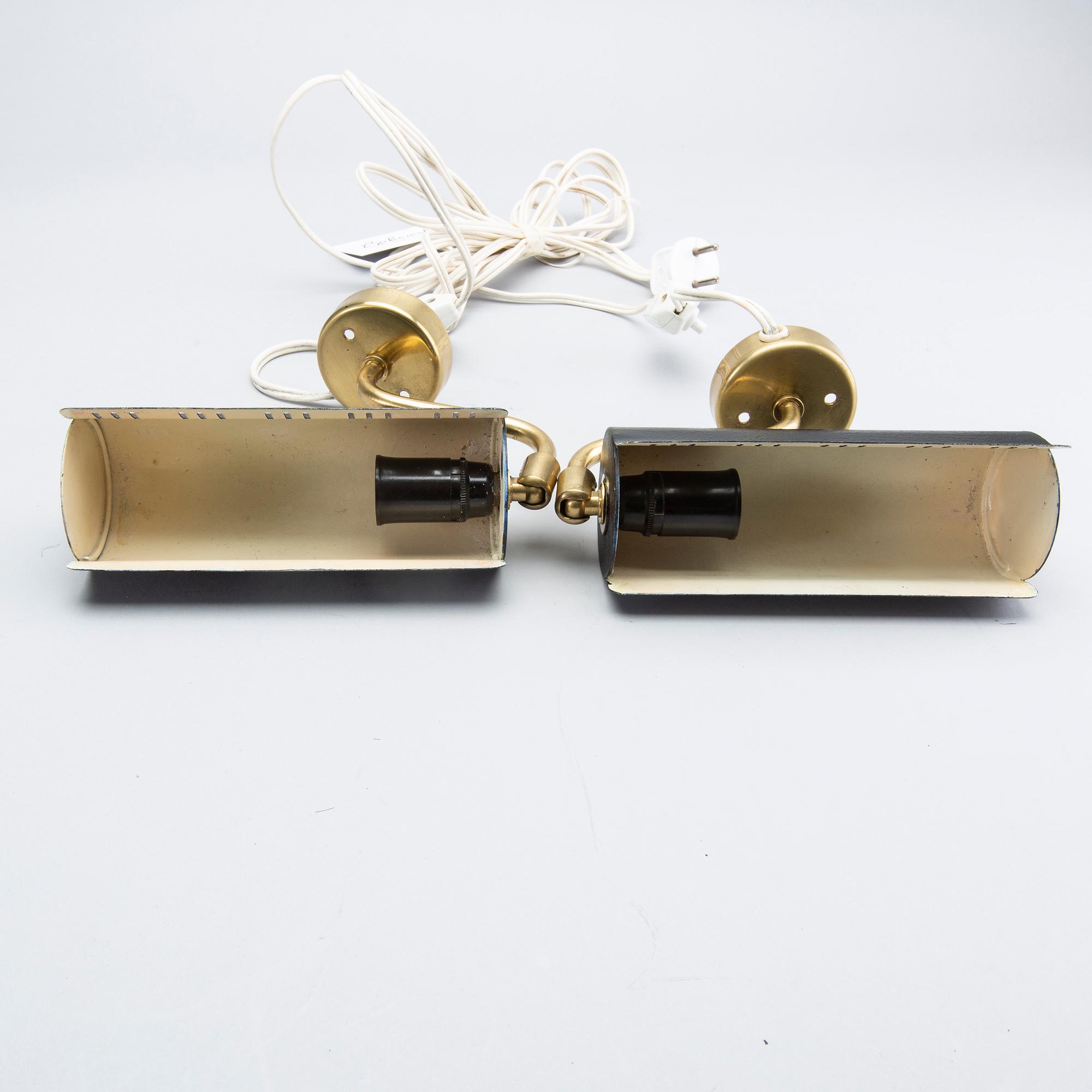 A pair of Falkenbergs wall lamps 1950/60s.