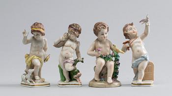 Four 20th century porcelain figurines.