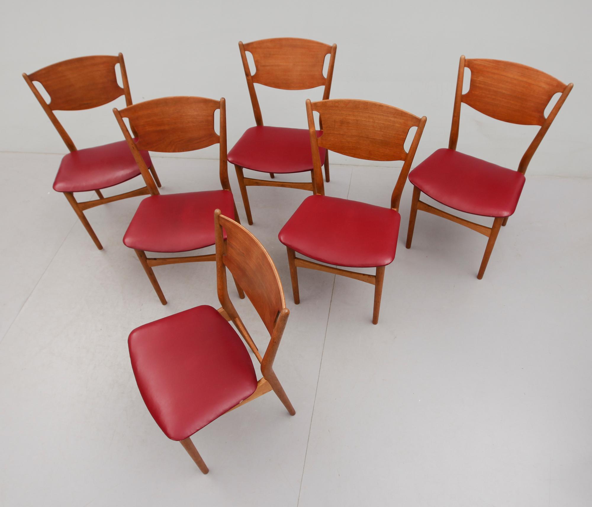 STOLAR, 6 st. teak, 1900-talets mitt.