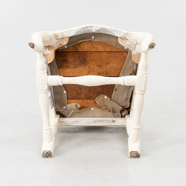 A Rococo chair, 18th century.