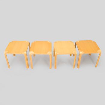 Alvar Aalto, pallar, 4 st, modell X601, Artek 1999.