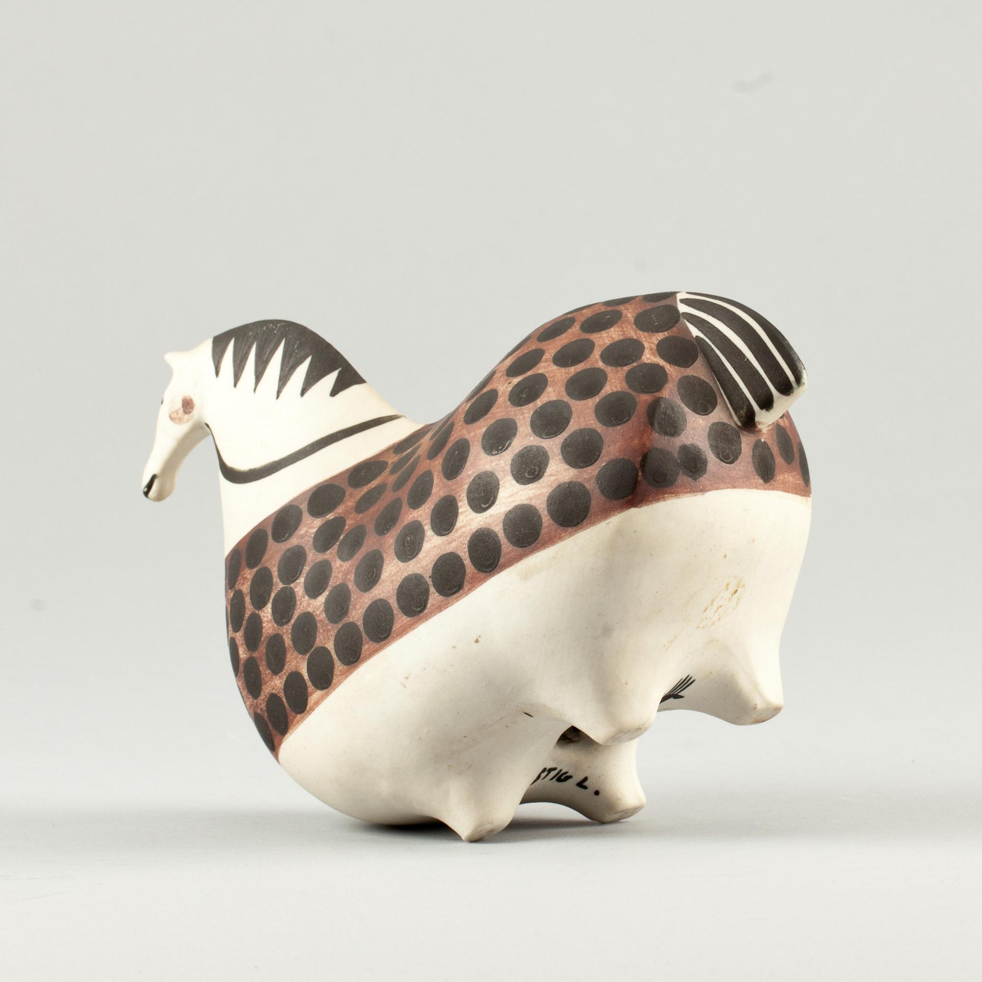 FIGURIN, stengods, "Springare", Stig Lindberg, Gustavsberg. Sign.