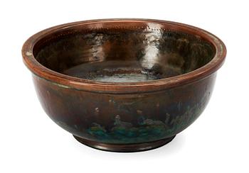 A Wilhelm Kåge Farsta stoneware bowl, Gustavsberg Studio 1933.