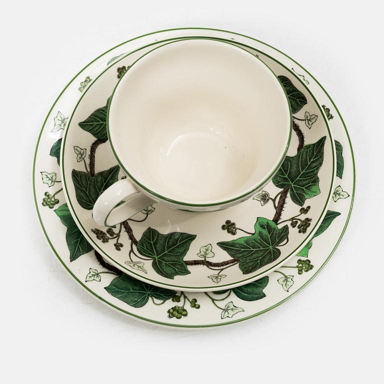 A 10-piece creamware coffee set, 'Napoleon Ivy', Wedgwood, England.
