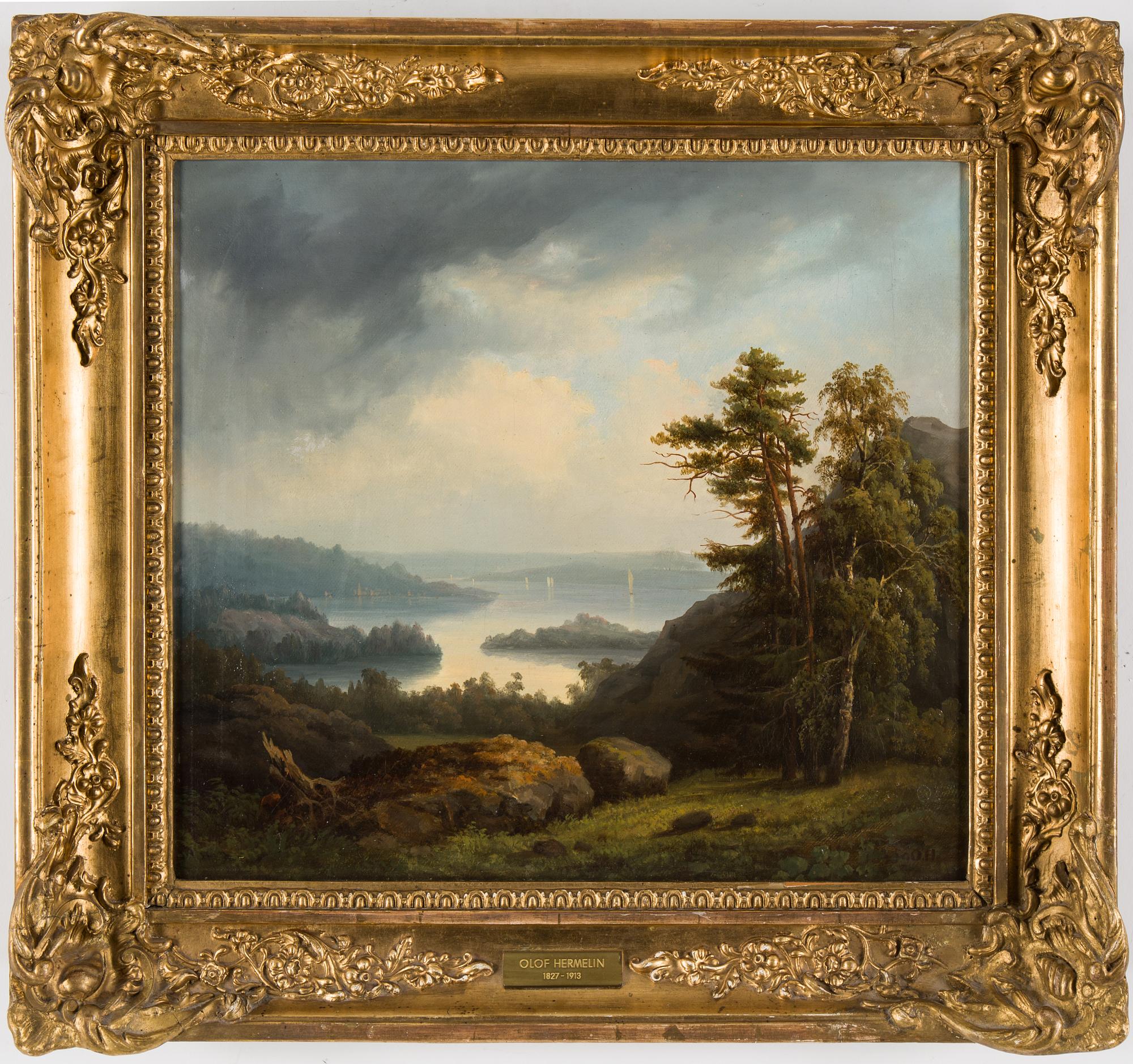 OLOF HERMELIN, attributed to, oil on canvas, signed and dated -50 O.H.