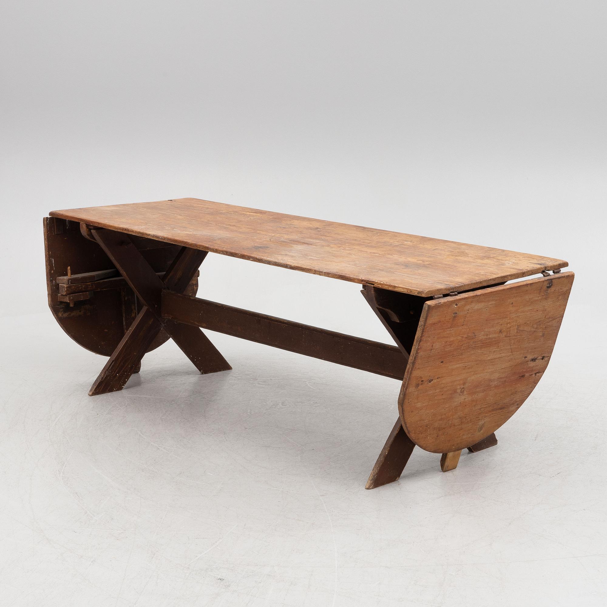 A Swedish Trestle Table, circa 1900.