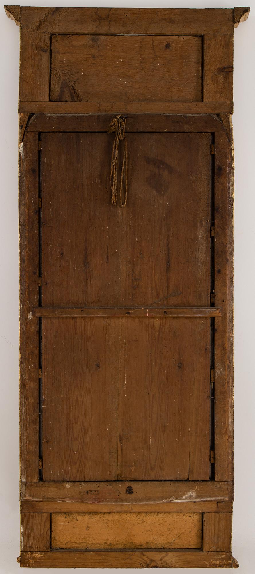 SPEGEL, av Nils Sundström (spegelmakare i Stockholm 1754-1781), daterad 177(?).
