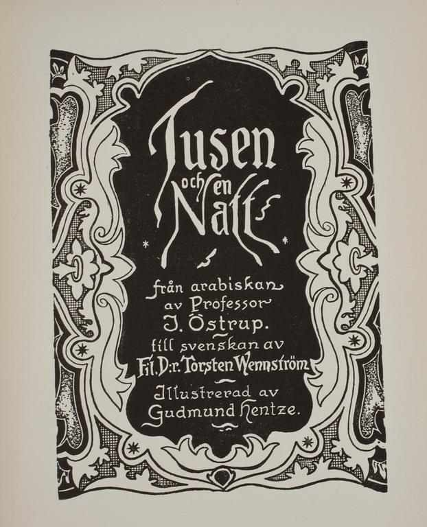 BÖCKER, 6 st, "Tusen och en natt", Baltiska Förlaget AB. Malmö, 1927/28.