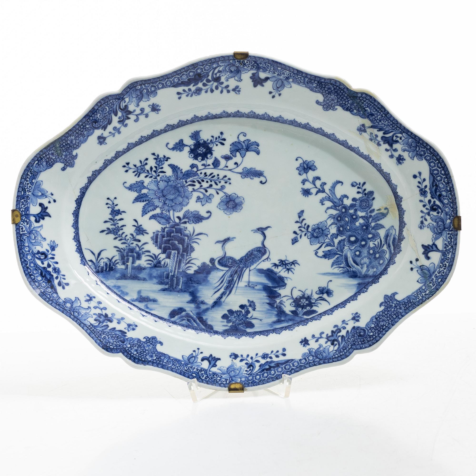 Terrin med lock och fat, exportporslin, Kina, Qianlong (1736-95).