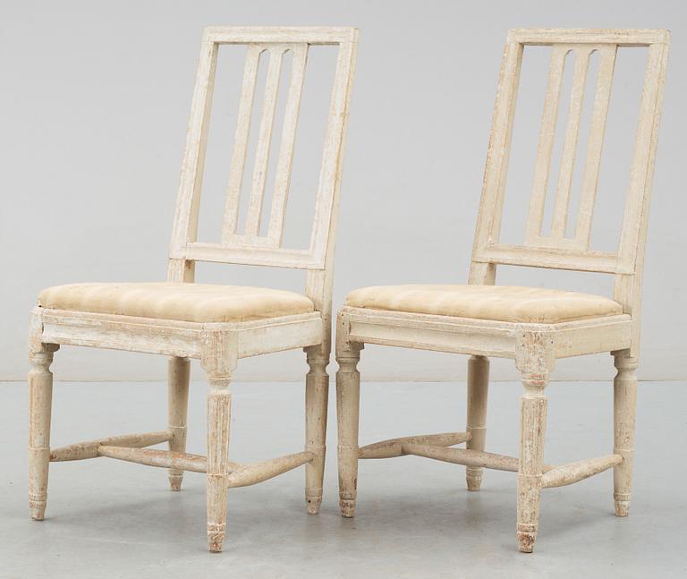 STOLAR, ett par, gustaviansk provins, tidigt 1800-tal.