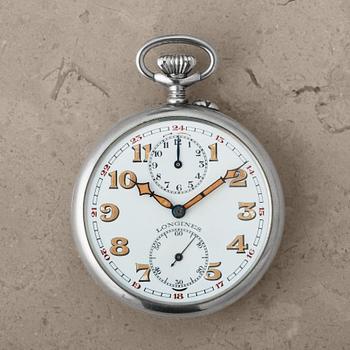 77. LONGINES, pocketwatch, 50,5 mm, alarm,