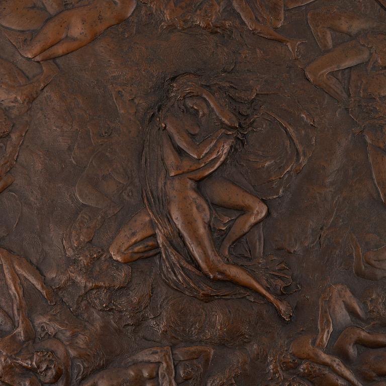 Kopparplåt med ram, omkring år 1900.