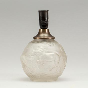 BORDSLAMPA, glas, 1900-talets första hälft.