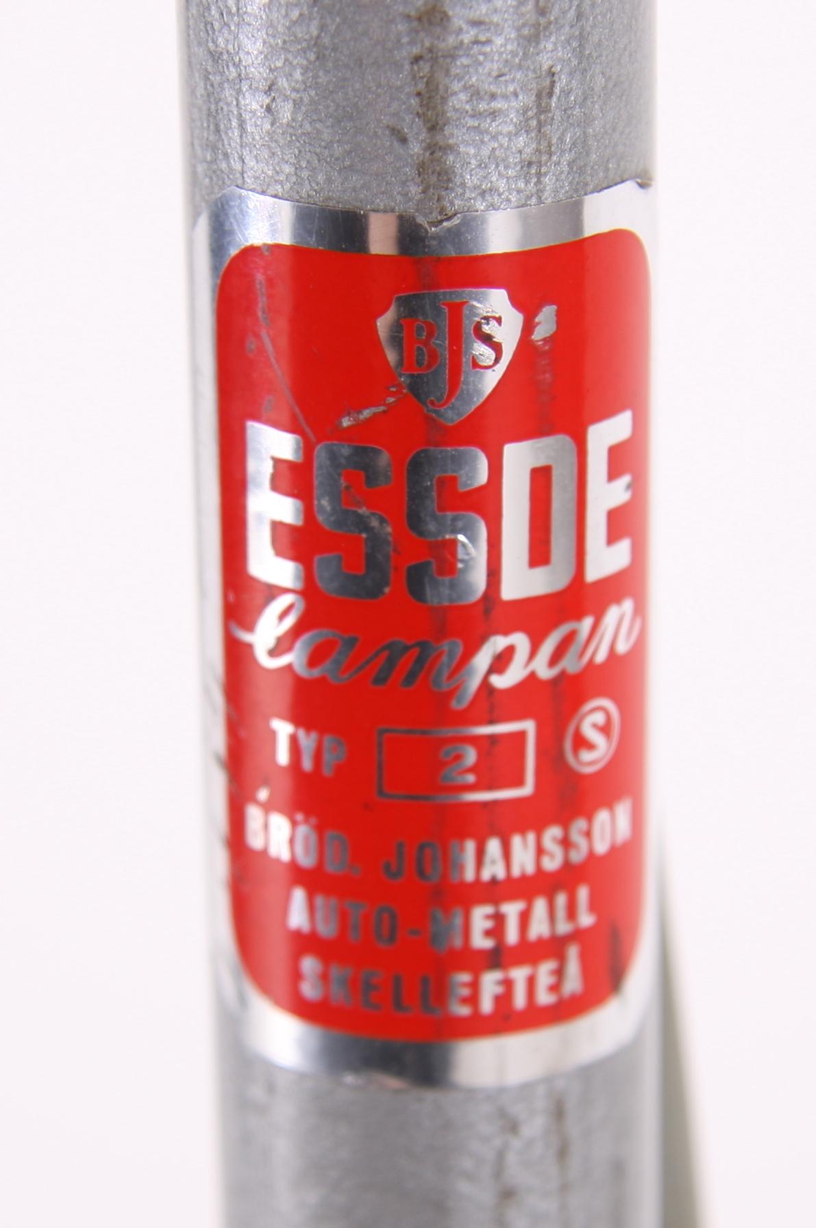 GOLVLAMPA, metall, "Essde-lampan", Bröd. Johansson auto-metall, Skellefteå, 1900-talets mitt.