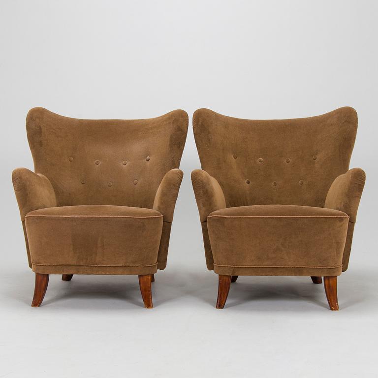 Fåtöljer, ett par, 1900-talets mitt.